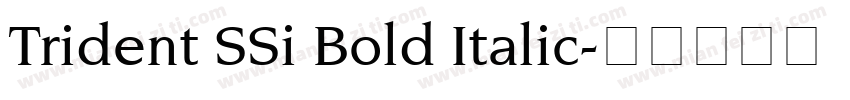 Trident SSi Bold Italic字体转换